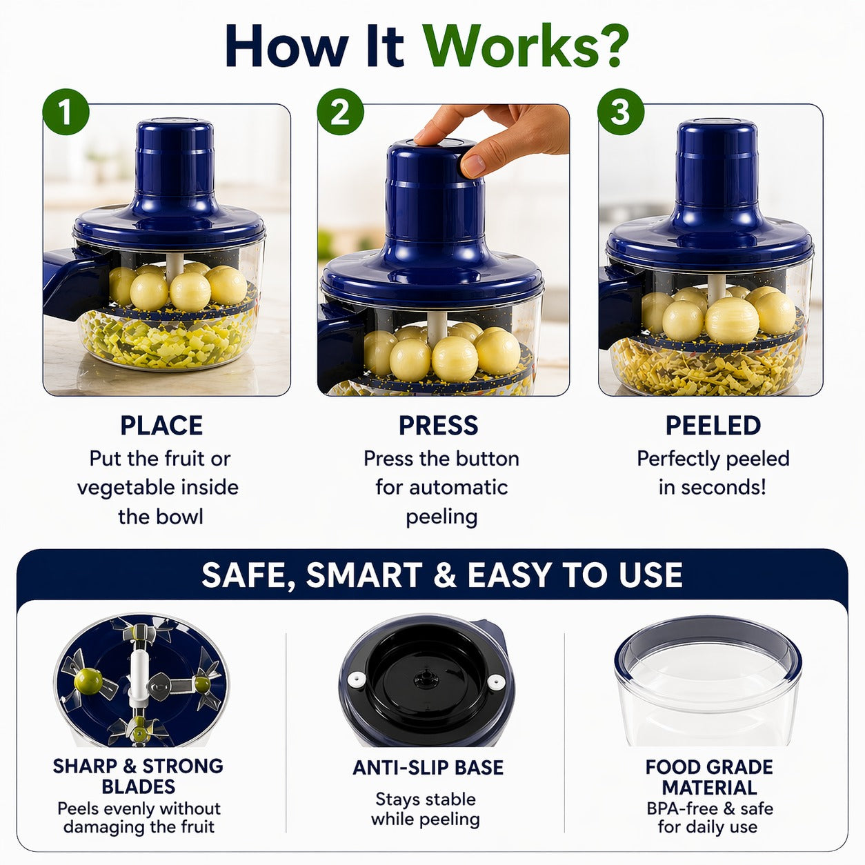 Automatic Electric Fruit & Vegetable Peeler